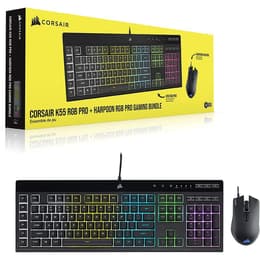 AZERTY Klávesnica Corsair Francúzska Podsvietená klávesnica K55 RGB PRO