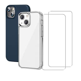 Obal iPhone 13 a 2 ochranna obrazovky - TPU - Priehľadná