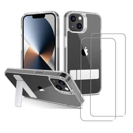 Obal iPhone 13 a 2 ochranna obrazovky - TPU - Priehľadná