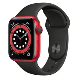 Apple Watch Series 6 (2020) GPS 40 mm - Hliníková Červená - Sport band Čierna