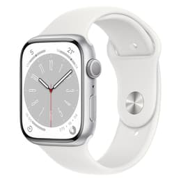 Apple Watch Series 9 (2023) GPS 45 mm - Hliníková Strieborná - Sport band Biela