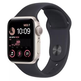 Apple Watch Series SE 2 (2022) GPS + mobilná sieť 40 mm - Hliníková Starlight - Sport band Čierna