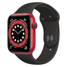 Apple Watch Series 6 (2020) GPS + mobilná sieť 44 mm - Hliníková Červená - Sport band Čierna