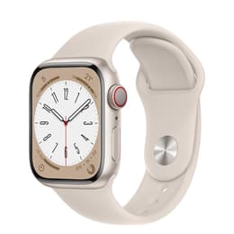 Apple Watch Series 8 (2022) GPS + mobilná sieť 41 mm - Hliníková Starlight - Sport band Starlight