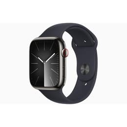 Apple Watch Series 9 (2023) GPS + mobilná sieť 45 mm - Nerezová Grafitová - Sport band Čierna