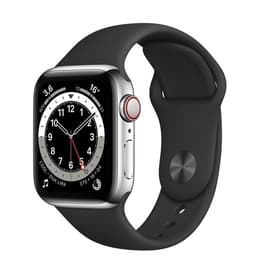 Apple Watch Series 5 (2019) GPS + mobilná sieť 40 mm - Hliníková Strieborná - Sport band Čierna