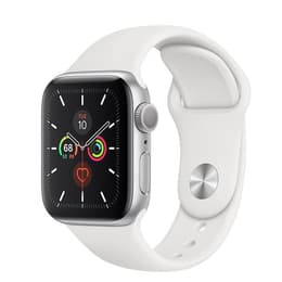 Apple Watch Series 5 (2019) GPS 44 mm - Hliníková Strieborná - Sport band Biela