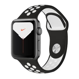 Apple Watch Series 5 (2019) GPS 44 mm - Hliníková Vesmírna šedá - Nike Sport band Čierna/Biela