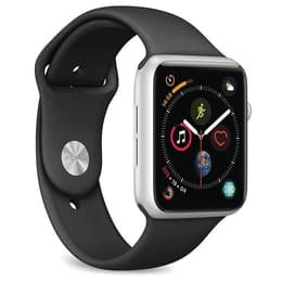 Apple Watch Series 6 (2020) GPS 44 mm - Hliníková Strieborná - Sport band Čierna